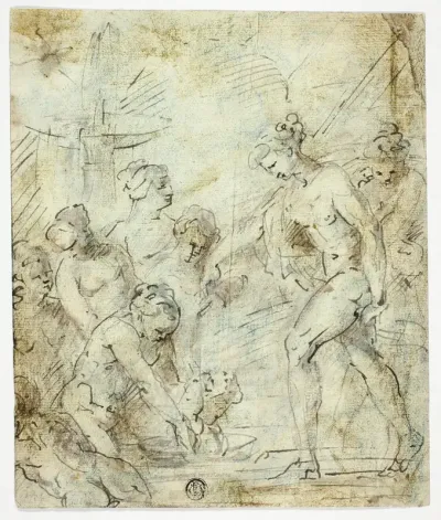 Mercury Entrusting Infant Bacchus to Nymphs