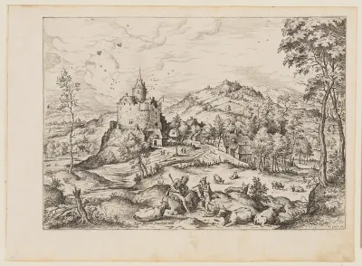 Mercury Lulling to Sleep Argus, from Landscapes with Biblical and Mythological Scenes