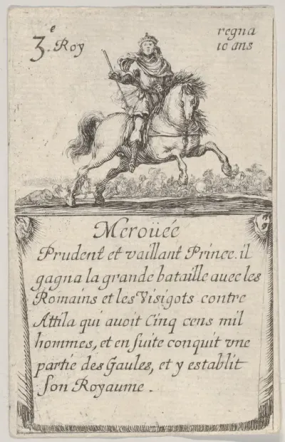Meroüée / Prudent et vaillant..., from "Game of the Kings of France" (Jeu des Rois de France)