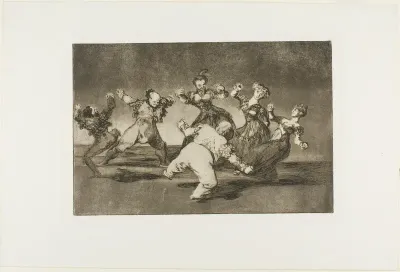 Merry Folly, from Disparates, published as plate 12 in Los Proverbios