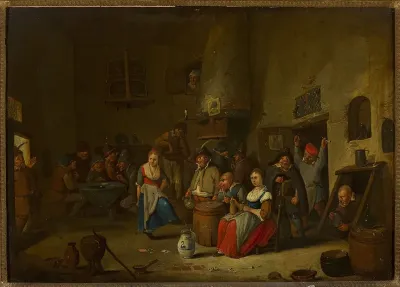Merry-making in a tavern