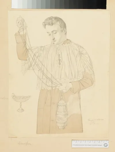 Messdiener (Giuseppe Zanetti)  mit Weihrauchgefäß und -schiffchen