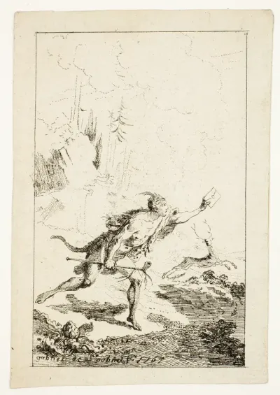 Messenger Sent to M. Saint-Denis, by M. Belle-Isle, Prisoner, plate three from Les Nouveaux Voyages aux Indes Occidentales