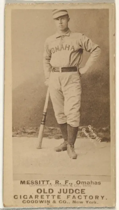 Messitt, Right Field, Omaha Omahogs/ Lambs, from the Old Judge series (N172) for Old Judge Cigarettes