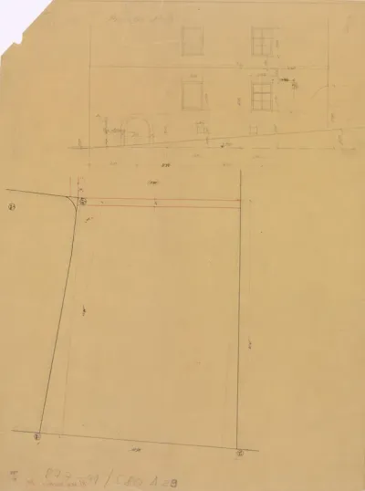 Meštrovićev atelijer (Ivan Meštrović), pročelj A-B/tlocrt