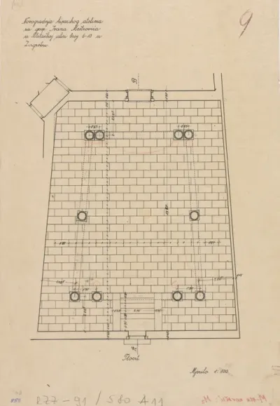 Meštrovićev atelijer (Ivan Meštrović), tlocrt/atrij