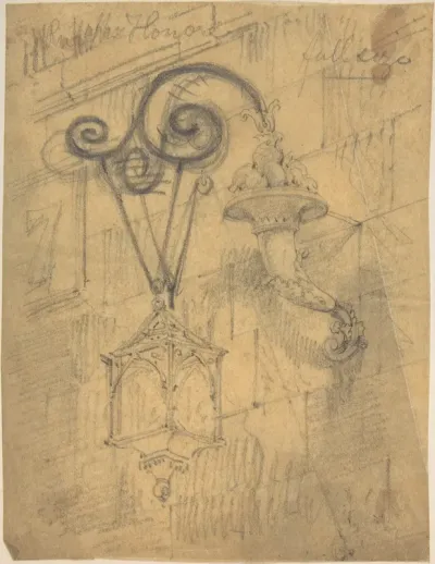 Metal Bracket Supporting a Street lamp, St. Honoré