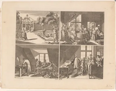 Meubelmaker, metselaar, drukkerij en mijnbouw