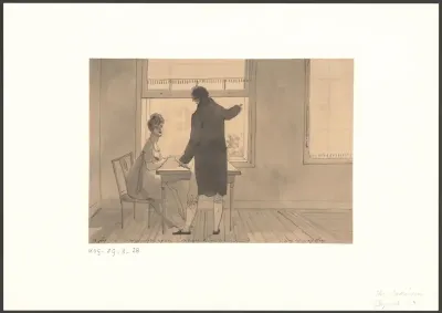 Mevrouw Focke krijgt les van Christiaan Andriessen