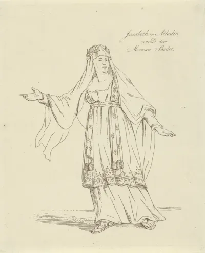 Mevrouw Sardet in de rol van Josabeth