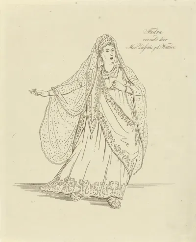 Mevrouw Ziesenis in de rol van Fedra