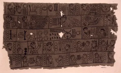 Mexico: a sheet of an Aztec document collected by Humboldt