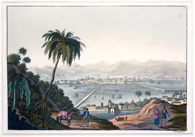 Mexico City. Coloured aquatint by P. Fumagalli, ca. 1820