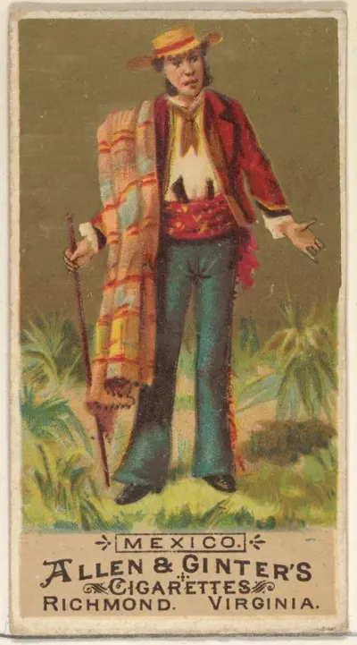 Mexico, from the Natives in Costume series (N16) for Allen & Ginter Cigarettes Brands