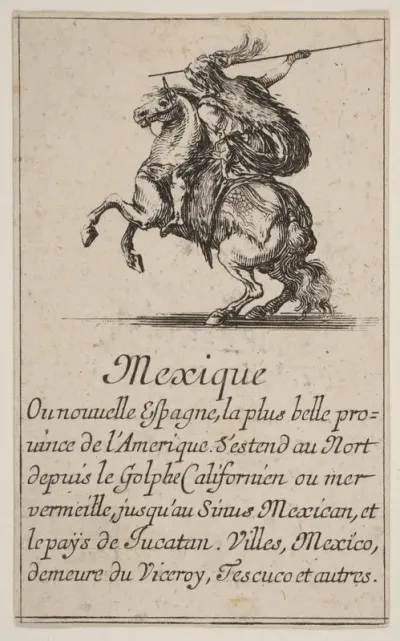 Mexico, from the playing cards "Jeu de la Géographie"