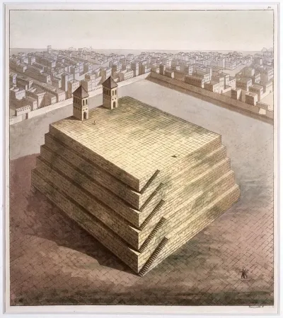 Mexico: reconstruction of the teocal (Aztec pyramidal temple) of Cholula