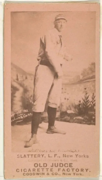 Michael J. Slattery, Left Field, New York, from the Old Judge series (N172) for Old Judge Cigarettes