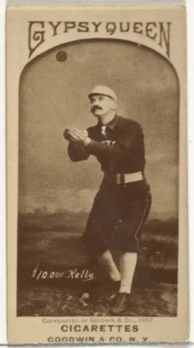 Michael Joseph "$10,000" Kelly, from the Old Judge series (N172) for Old Judge and Gypsy Queen Cigarettes