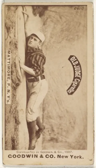Michael "Mike" Joseph Mattimore, Pitcher, New York, from the Old Judge series (N172) for Old Judge Cigarettes
