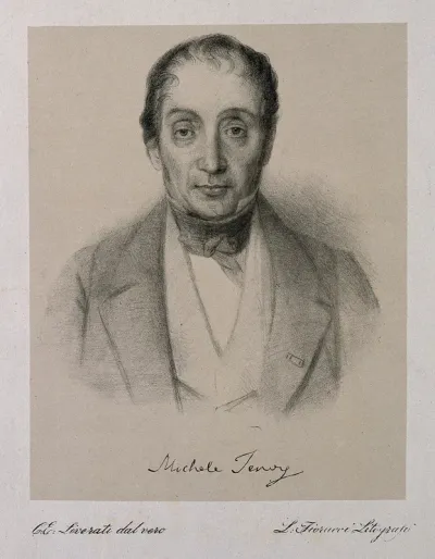 Michele Tenore. Lithograph by D. Fiorucci after C. E. Liverati, 1841