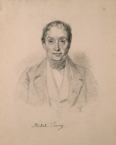 Michele Tenore. Pencil drawing by C. E. Liverati, 1841