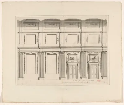 Middelste deel van de zuidelijke galerij in het Stadhuis op de Dam