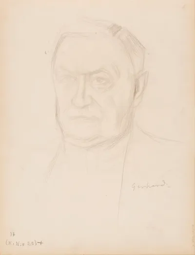 Miehen kasvot. Merk.: Gerhard