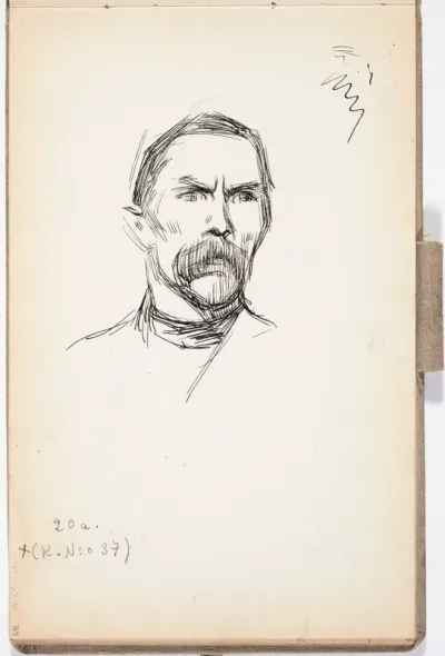 Miehen pää. Todennäköisesti n. 1908-09.