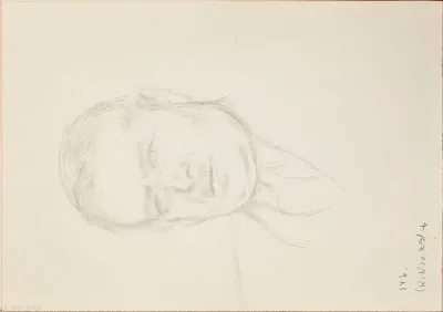 Miehen pää. Todennäköisesti n. 1925-28