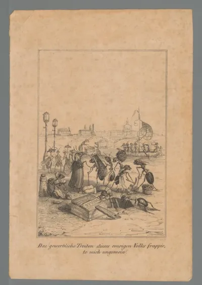 Mieren aan het werk langs een rivier