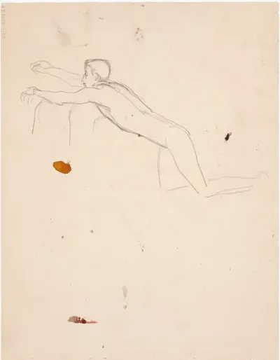 Mies, luonnos maalaukseen Melankolia 1895