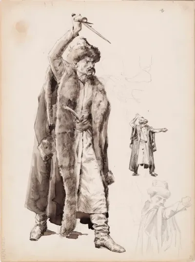 Mies tikari kädessään