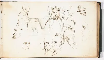 Miesten kasvoja, kirkko, kuningas