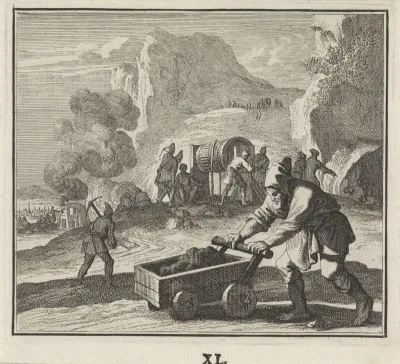 Mijnwerkers aan het werk