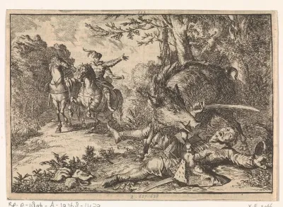 Miklós graaf van Zrínyi in Kroatië gedood door een wild zwijn, 1664