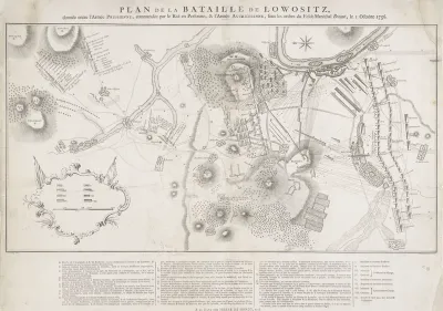 Militaire plattegrond van Lobositz