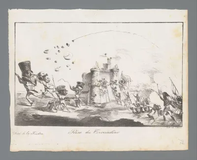 Militairen belegeren het paleis van Trocadéro te Parijs