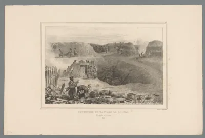 Militairen binnen bastion Toledo, 1832