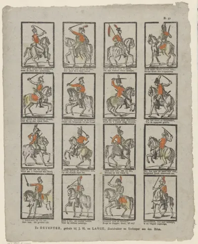 Militairen te paard