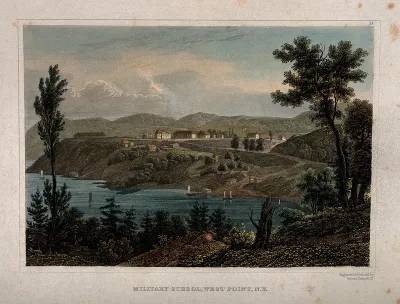 Military School, West Point, New York: panoramic view