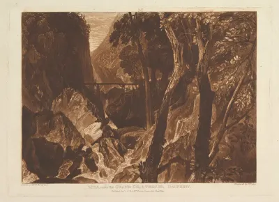Mill Near the Grand Chartreuse, Dauphiny, part XI, plate 54 from "Liber Studiorum"