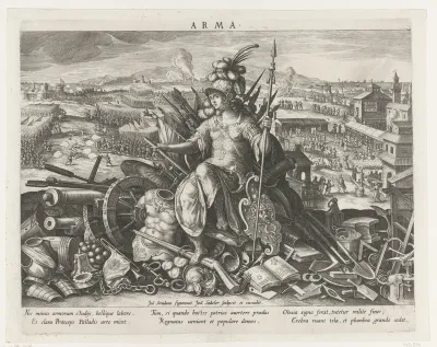 Minerva als patrones van de krijgskunst