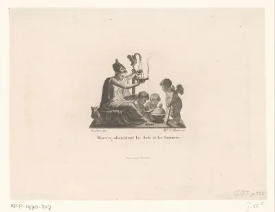 Minerva als patrones van wetenschap en kunsten
