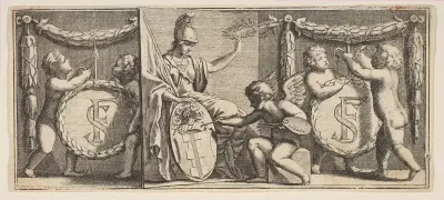 Minerva and the Arms of François Sublet de Noyers Painted by the Genius of Painting