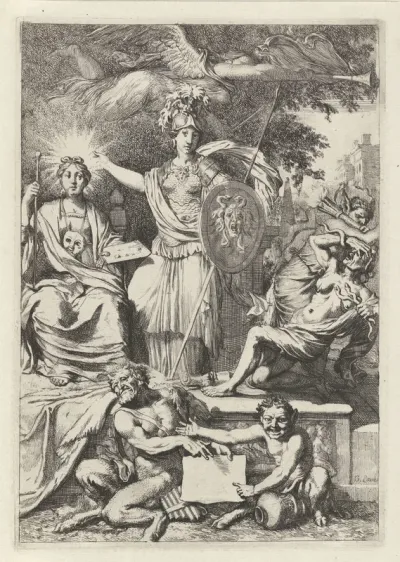 Minerva beschermt de Schilderkunst