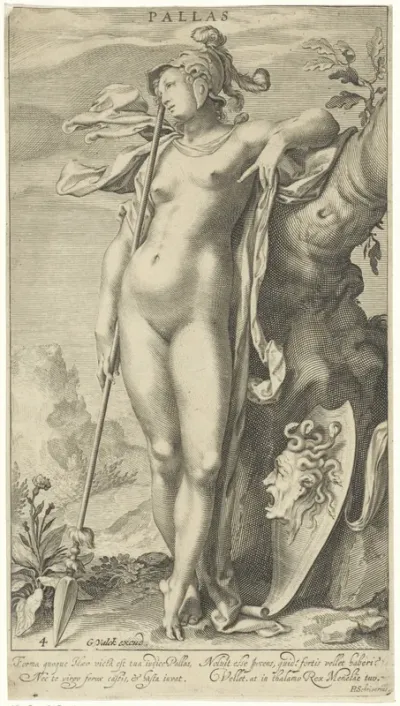 Minerva bij een boom