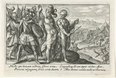 Minerva en Apollo verleiden Hector te vechten