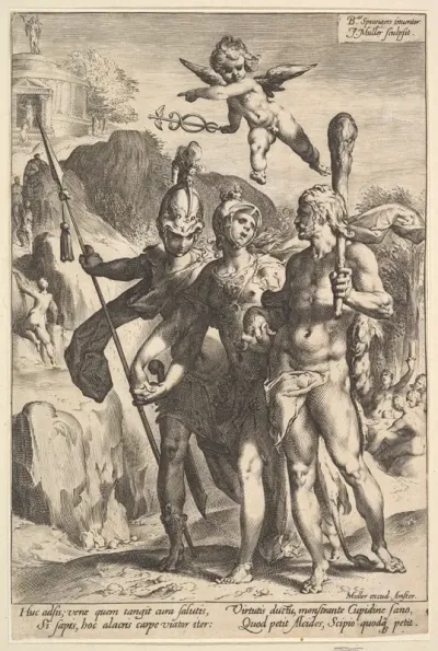 Minerva Leading Hercules and Scipio to the Temple of Fame
