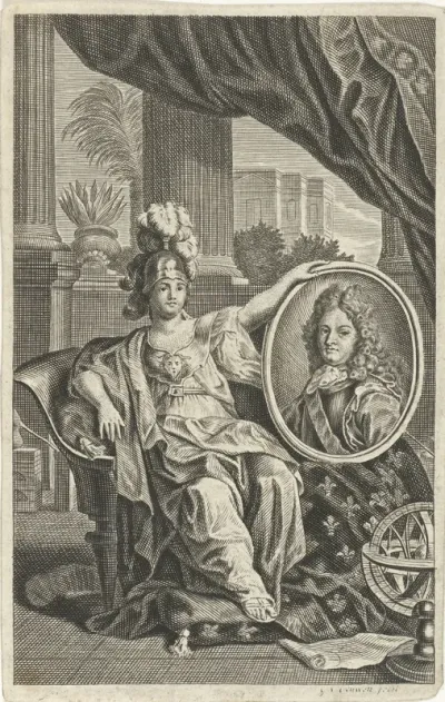 Minerva met het portret van een onbekende man