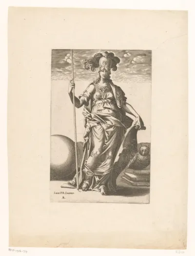 Minerva (Pallas Athena) in wapenrusting